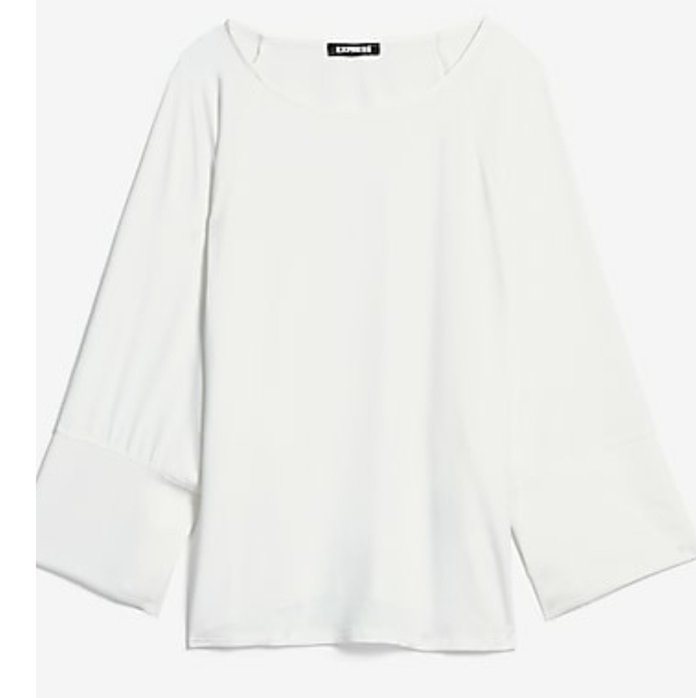 Satin Dolman Sleeve Tee